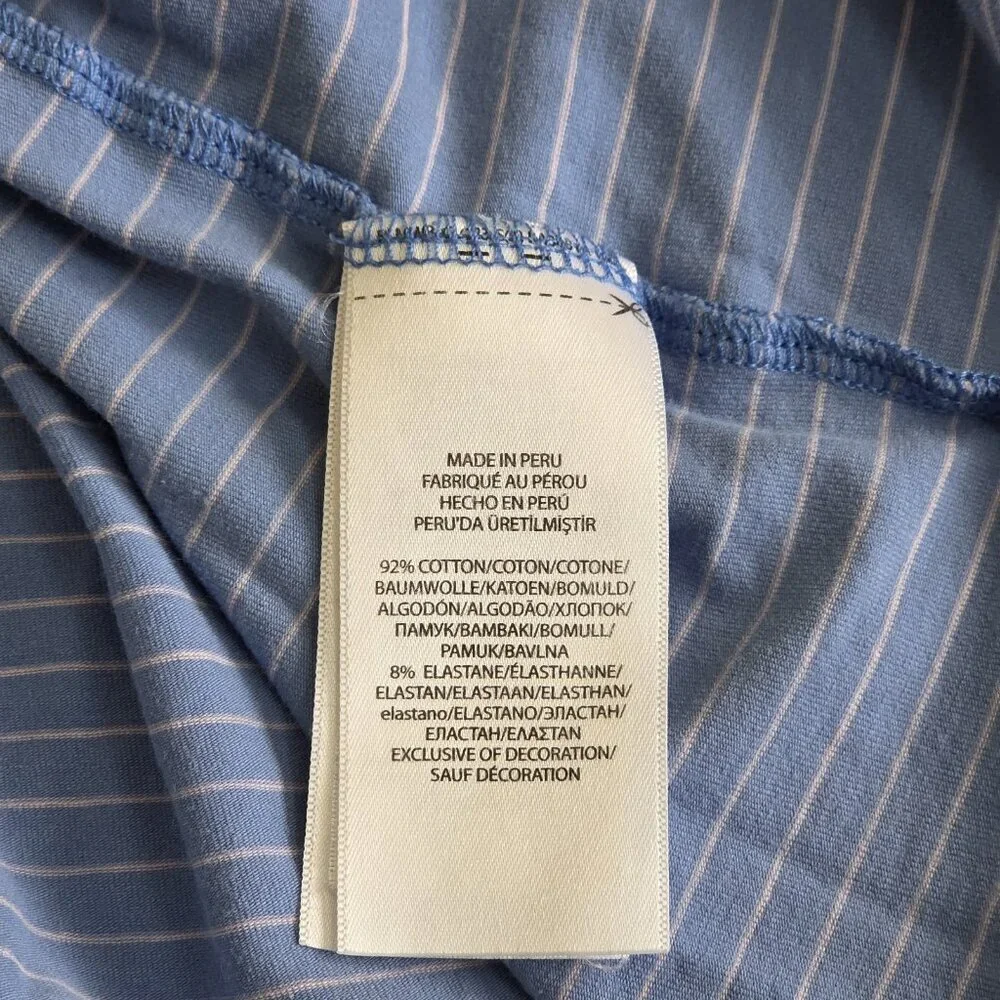 Polo Golf Ralph Lauren Stretch Lisle Polo Shirt Men Size XL Blue Pink Stripes SS